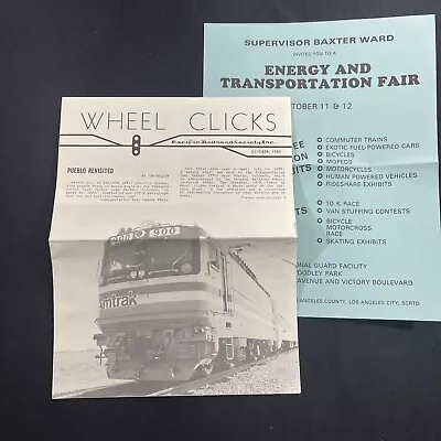 Wheel Clicks Pacific Railroad Society Monthly Newsletter Journal 1980 October • $12.99