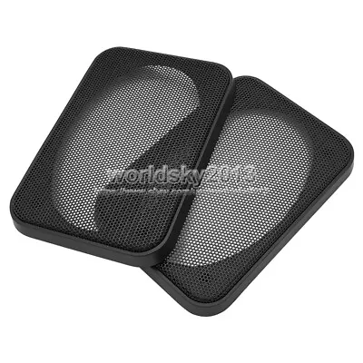 2pcs 4 X6  4x6 Inch Speaker Grill Cover Decorative Circle Metal Mesh Protection • $8.48