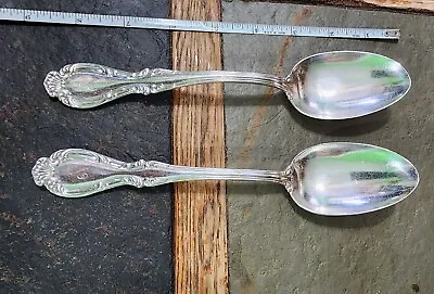 😜SET OF 2 ANTIQUE C1896! JOAN SILVERPLATED TABLE SERVING SPOONS  • $11.99