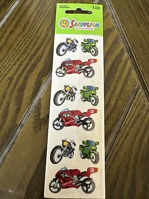 New Pack Sandylion Prismatic Sparkly MOTORCYCLE Scrapbook Stickers! • $3.75