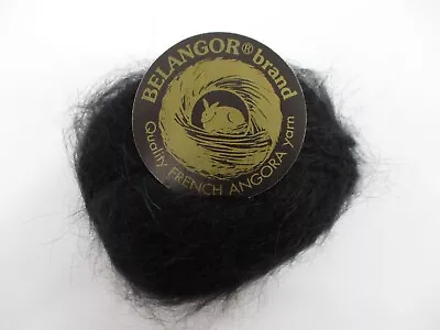 New BELANGOR 100% ANGORA Rabbit Fur SOFT Luxurious Yarn | 10Gr | 33Yds | Black • $11.95