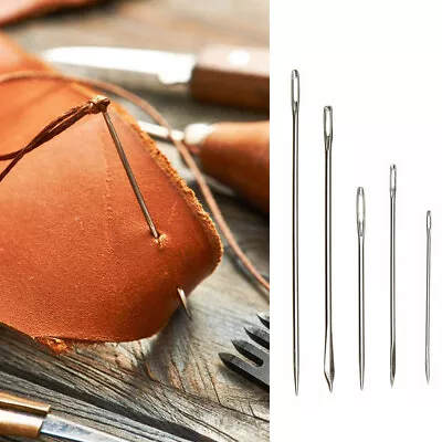 7PCS Curved Straight Repair Sewing Needles For Canvas Upholstery Carpet Leather • $3.67