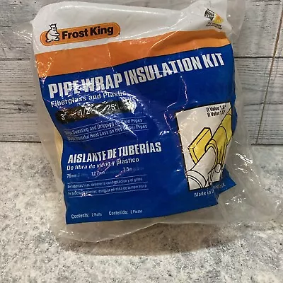 Frost King Pipe Wrap Insulation Kits 3  X 1/2  X 25' Fiberglass R Value 1.6 • $8.99