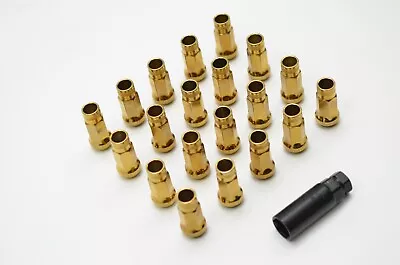 1320 Open End Steel Lug Nuts 12x1.5 GOLD Color 48mm Length 20pcs Extended • $42