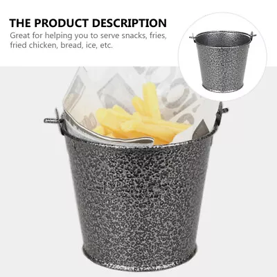 Mini Metal Bucket Vintage Tin Pails For Snacks Desserts And Centerpieces • $10.68