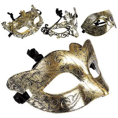  4 Pcs Halloween Mask Mens Masquerade Vintage Masks Dancing Party Antique • £8.25