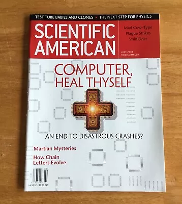 Scientific American Magazine June 2003 Computer Heal Thyself No Label • £10.44