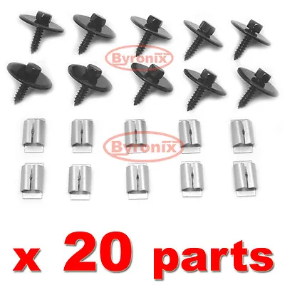 Mercedes W124 W210 W201 190 Engine & Gearbox Undertray Cover Clips Fitting Kit E • $12.37