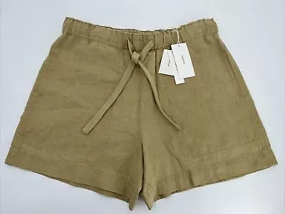 $225 VINCE Women’s 100% Hemp Drawstring Waist Short Shorts-Pale Tan-Medium-New • $59.99