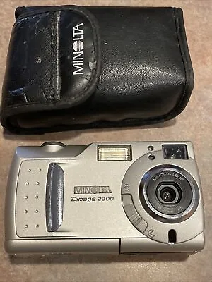 Minolta Dimage E201 2x Zoom 2.3 Mega Pixels *Not-Tested Or Parts Only* With Case • $9.99