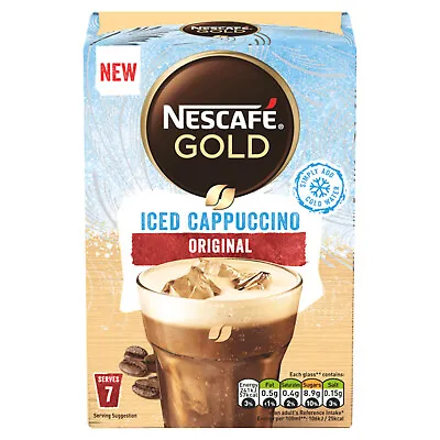£5.99 • Buy Nescafe Gold Iced Cappuccino Pack Of 7 Extra Creamy Instant Coffee 108.5g