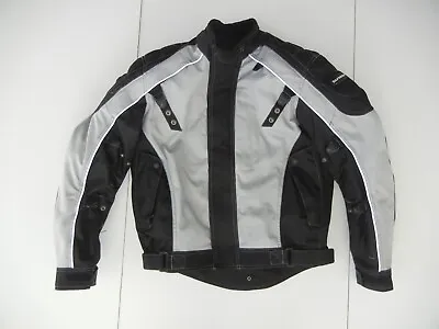 TOUR MASTER Gray/Black PIVOT-2 MOTORCYCLE JACKET Armored Biker Coat Men's S/40 • $50.91