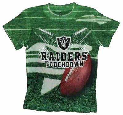 Oakland Raiders TOUCHDOWN NFL Youth T-Shirt Shirt Green • $8.99