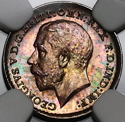 1919 NGC MS 65 George V 1 Pence Maundy Mint State Great Britain Coin (22021301C) • $185