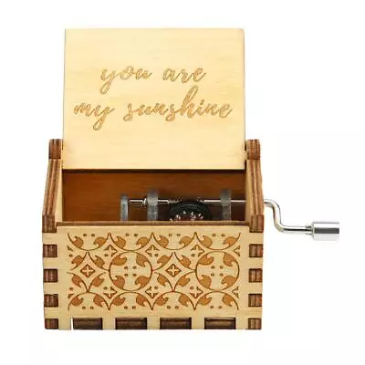 £5.27 • Buy Vintage Retro Wood Music Box You Are My Sunshine Hand Cranked Musical Case Home 