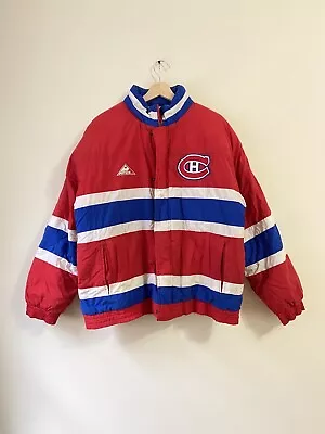 Vintage Apex One NHL Montreal Canadians 90’s Red Blue White Zip Jacket - M/L • $135