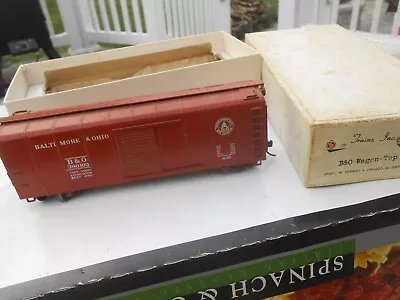 $69.99 • Buy Vintage Ho Nos Scale T.i.d. Brass Wagon Top  B & O Red Box Car Iob