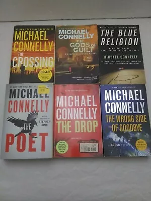 6 Michael Connelly # Trade Pb Wrong Side Drop Poet Crossing Guilt Blue • $17.99