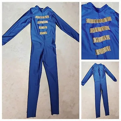 Dance All In One Lycra Royal Blue Majorette Style 10-12yrs Show Festival  • £12