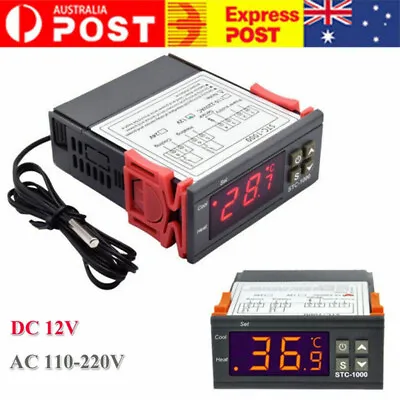 110-220V STC-1000 Temperature Controller Temp Sensor Thermostat Control Digital • $11.39