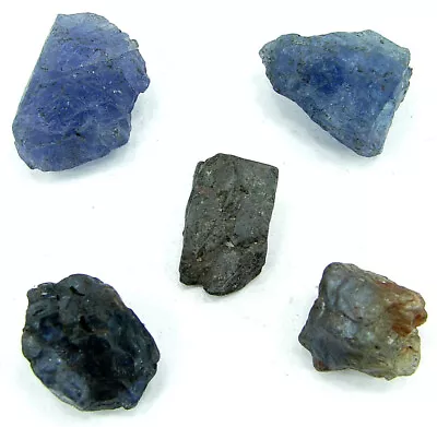 50.00 Ct Natural Raw Tanzanite Gemstone Rough Crystal Specimen 5 Pcs Lot - ZR38 • £11.28