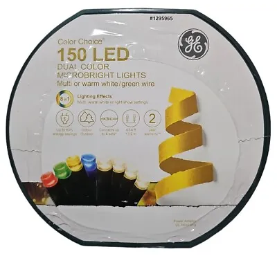 GE Color Choice 150 Ct 43.4-ft 8-function Color Changing LED Christmas Lights • $44.99