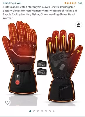 Professional Heated Motorcycle Gloves Electric Rechargable No Charger • $44.99
