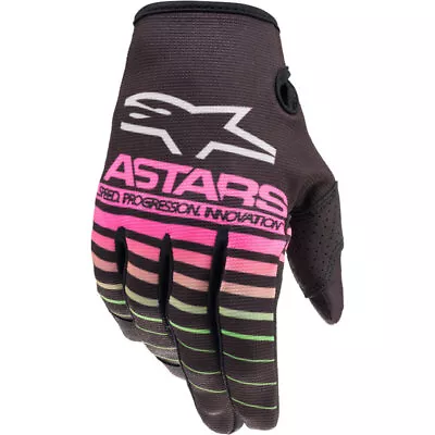 NEW Alpinestars MX Radar Black/Green/Pink Dirt Bike Gloves • $20