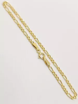 Guaranteed PURE & REAL 10K Yellow Gold 2mm Figaro Bracelet Unisex Armlet 6.5Inch • $60