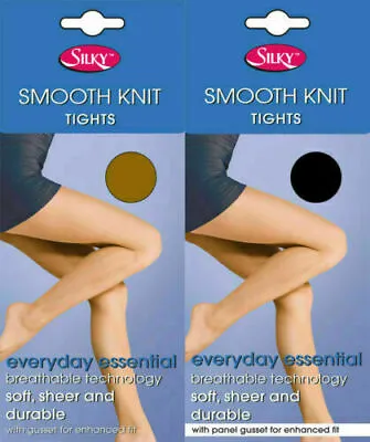 £2.94 • Buy Silky Smooth Knit Tights Womens 15 Den Plus Size Hosiery M, L, XL, XXL, XXXL
