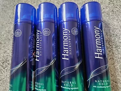 4 X HARMONY NATURAL HOLD HAIRSPRAY 225m FREE DELIVERY  • £16.99