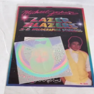 New ✰ Michael Jackson Official 3-d Holographic Sticker Lazer Blazers Usa 1984 • £9.64