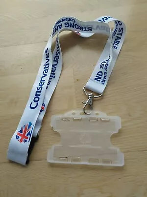 £7.50 • Buy British Conservatives Party Lanyard Badge ID Holder Tories