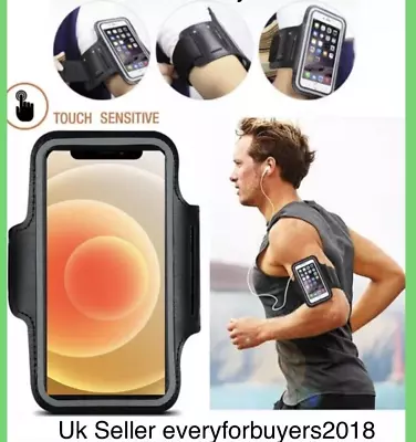Running Arm Band Leather Case Bag For Iphone Mobile Phone Holder Pouch Belt GYM • £3.49