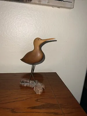 $9.40 • Buy Vintage Wood Hand Carved Bird Figurine 7.5  X 6 