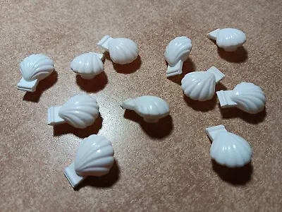 Lego Bulk Lot Of 11 White Clam Shells Small Scalloped • $5.69