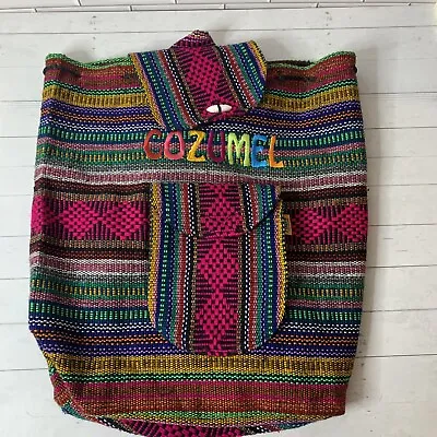 Artesanias  MR Pinzon Mexican Backpack Colorful Aztec Boho Bag And Satchel • $18.99