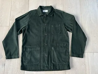 UNIVERSAL WORKS - BAKERS JACKET Corduroy Overshirt M Medium - DARK KHAKI GREEN • £79.99