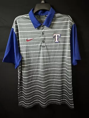 Texas Rangers Nike Baseball (BSBL) Dri Fit Polo Size L MLB ⚾️🔥🏟️ • $14.25