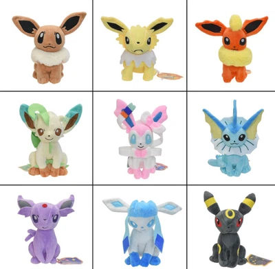 £14.39 • Buy Pokemon Plush Soft Toys New Bulbasaur Squirtle Chamander Vaporeon 31+ TYPES