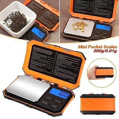 Mini Pocket Small Digital Pans Gold Jewellery Weighing Scales Micro Mg 0.01-200g • $32.99