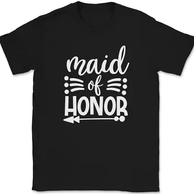 Maid Of Honor T-Shirt Wedding Party Bride Groom Event Group Gift Text Tee • $12.98