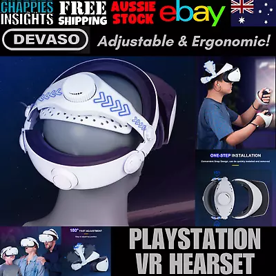 DEVASO Playstation Headset VR Adjustable Durable Ergonomic Gaming Home • $106