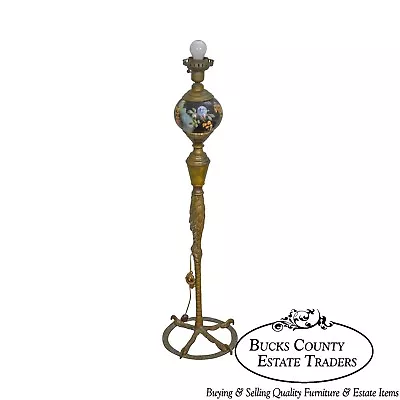 Antique Bronze Ostrich Leg Floor Lamp (possibly P.E. Guerin) • $1046.50