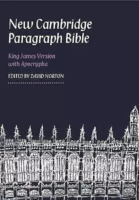 New Cambridge Paragraph Bible With Apocrypha Black Calfskin Leather... • £96.83