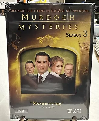 Murdoch Mysteries: Season Three (DVD 2011 4-Disc Set) NEW • $15.99