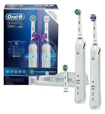$182 • Buy Oral-B Smart 5 5000 Electric Toothbrush With White Dual Handle New