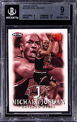 Michael Jordan BGS 9 Mint 1998 Hoops #23 CHICAGO BULLS GOAT MJ • $22.99