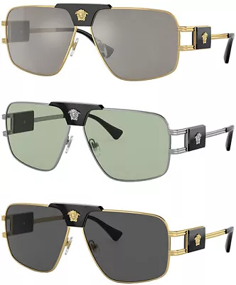 Versace Men's Metal Navigator Sunglasses W/ Medusa Detail - VE2251 - Italy • $99.99