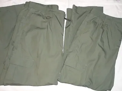 2 Pair Propper Tactical Cargo Elastic Waist Pants Men's Canvas Army Green 44x32 • $49.99
